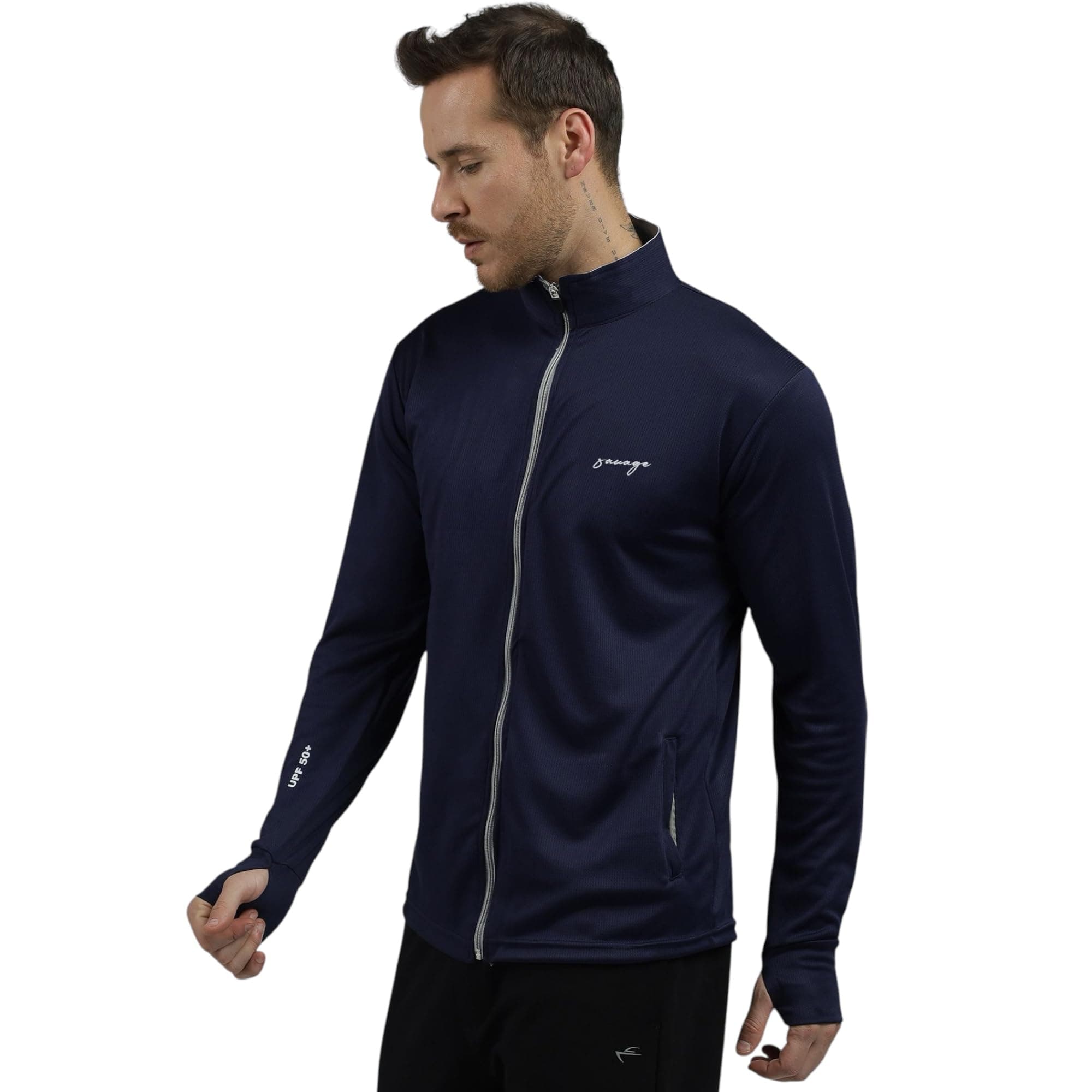 BE SAVAGE Sunscreen Jacket With UPF 50+ Summer Jacket lightweight Jackets For Men Biker Jackets For Men Zipper Jacket