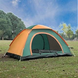 Portable Tent for Camping Easy Setup for Picnic, Travel, Hiking, Trekking, Outdoor Camping Foldable Waterproof Superior Air Ventilation Tent for 4 Person (Multicolor)