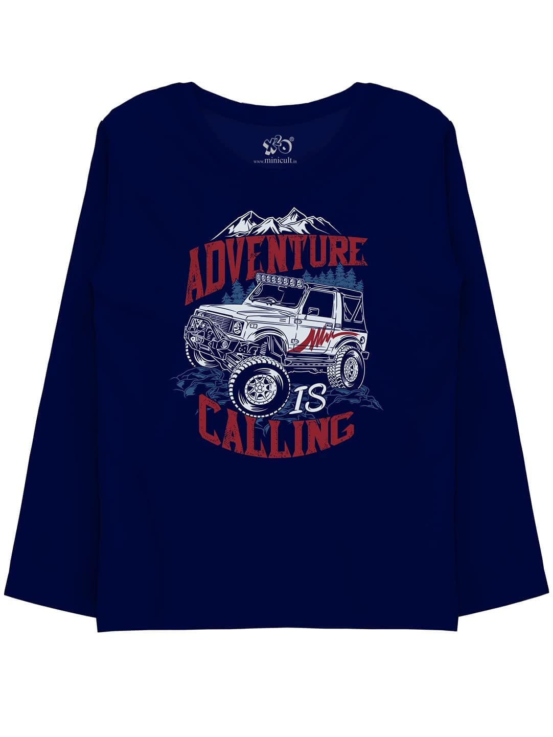 minicult Cotton Printed Full Sleeve T Shirts for Boys(Pack of 1)