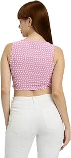 FOREVER 21 Womens Printed Regular Fit Crop Tops