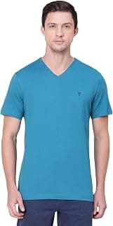 Van Heusen Men's Solid Regular Fit T-Shirt