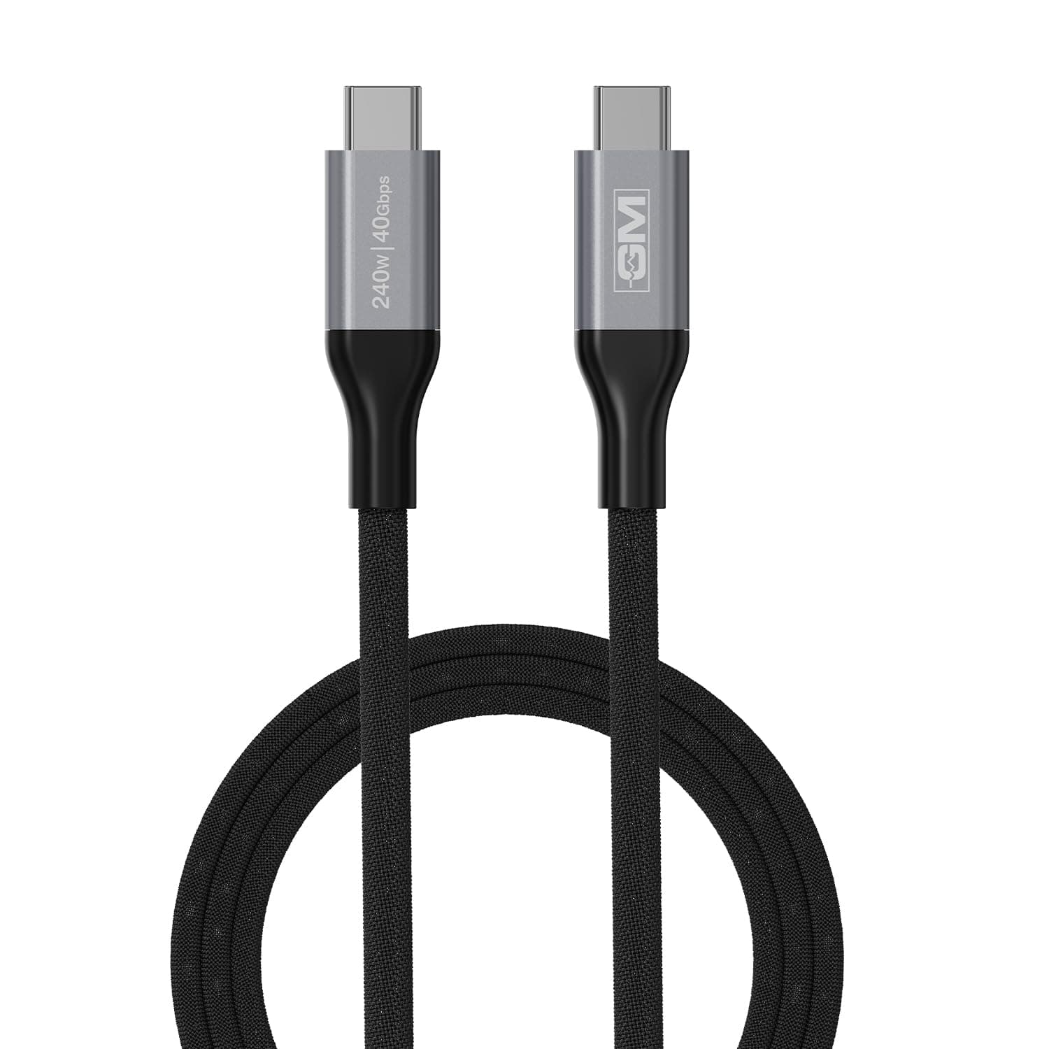 GM G+ USB 4 Gen-III 240W Type-C-C Cable | 180cm | 40Gbps Data Transfer | 8K Display Support | PD 3.1 Charging | 20,000 bend cycles tested Nylon Braided | Laptops,Tablets, Smartphones |1 Year Warranty