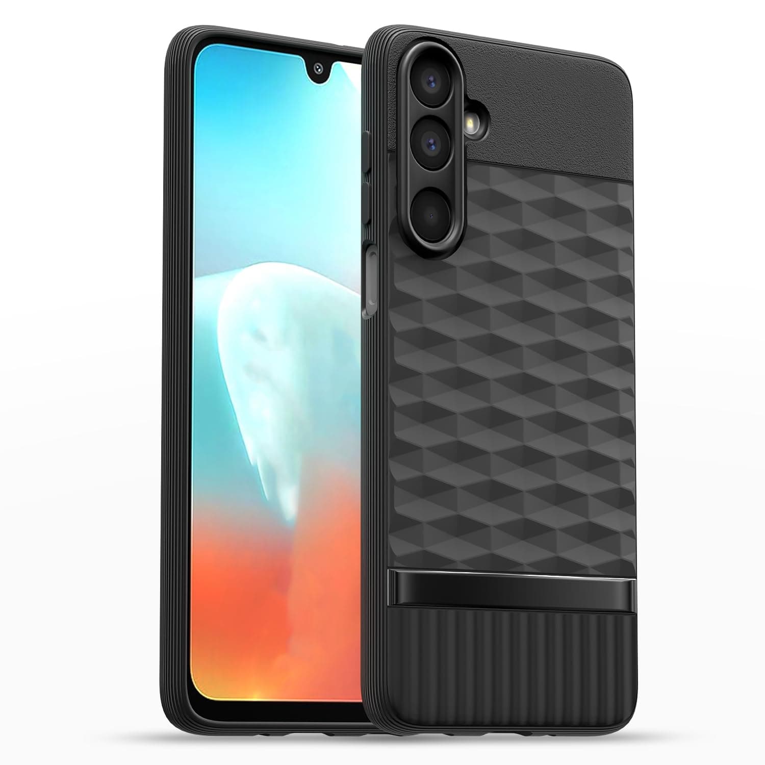 Amazon Basics Back Cover for Samsung Galaxy M36 5G | Full Camera Protection | TPU Soft Flexible Shockproof Bumper Case(Black)