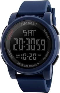 SKMEI Men's Digital Sports Wrist Watch LED Screen Large Face Electronics Military Watches Waterproof Alarm Stopwatch Back Light Outdoor Casual Black Watch - 1257