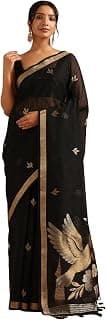 Soch Womens Organza Botanical Zari Woven Saree