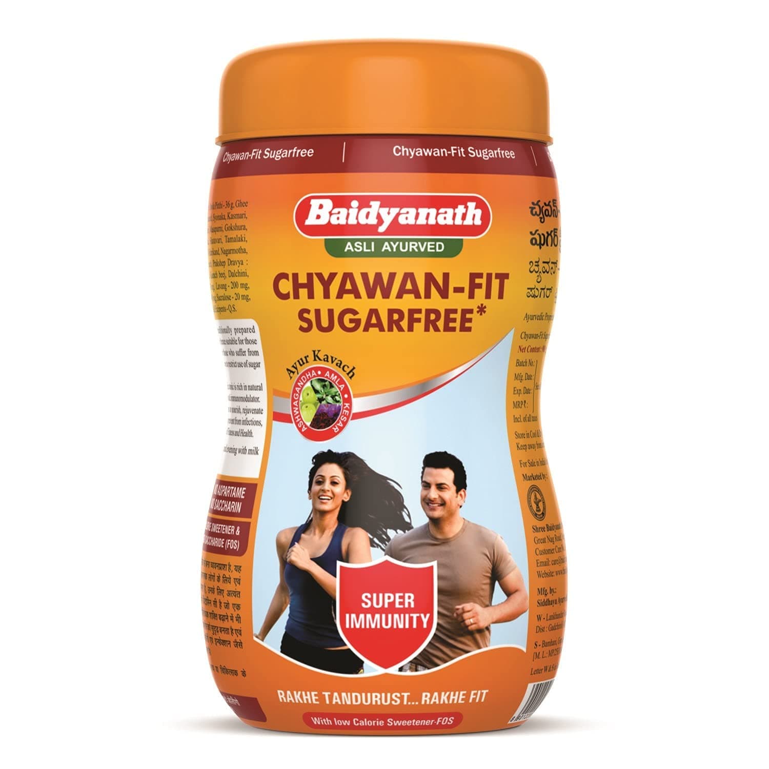 Baidyanath Asli Ayurved Chyawan-Fit Sugarfree Chyawanprash 1 Kg – Enriched with Ashwagandha, Amla & Kesar, 35 Ayurvedic Herbs– Boosts Physical Strength, Energy & Immunity