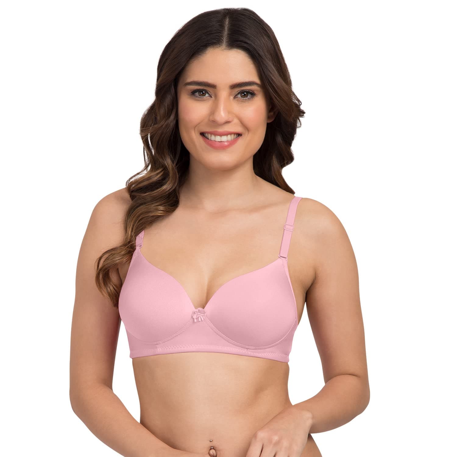 Tweens Heavily Padded Bra | Wireless/Wire-Free | Seamless Molded | Everyday Bra | Multi-Way Straps (TW-1570-PLM-32B) Plum