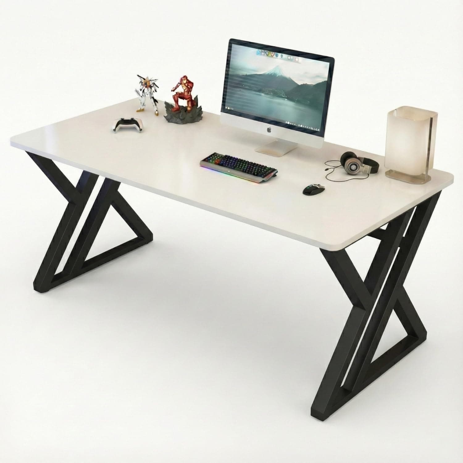 TEKAVO Jimmy Study Table for Home & Office | Wooden Computer Table for Home pc | Gaming Workstation Desk with Heavy Duty Metal | 120 cm Table | Black