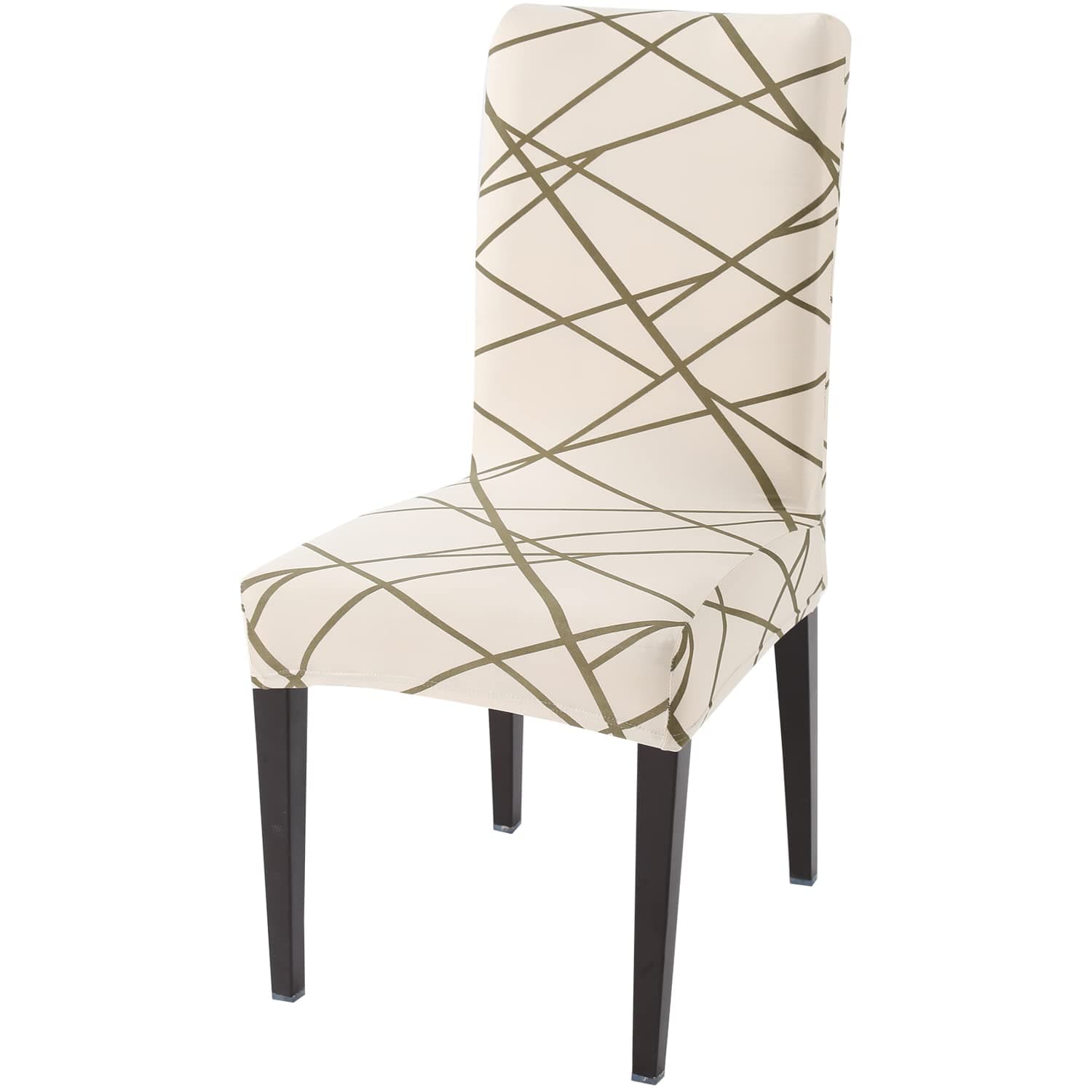 HOKIPO Stretchable Dining Chair Cover Washable Slip Covers (AR-4097-D23), Polyester Blend