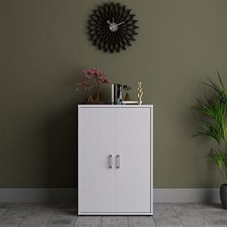 HomeTown Henley Engineered Wood Multipurpose Cabinet in White Colour