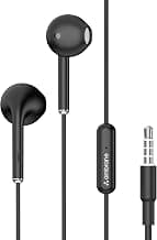 Ambrane Wired in Earphones with in-line Mic for Clear Calling, 14mm Dynamic Drivers for BoostedBass™, 3.5mm Jack, Multi-Functional Controller (Stringz 38 Lite, Black)