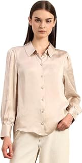 VERO MODA Women Sheer Solid Shirt | Long Sleeve | Regular Fit