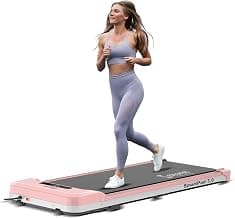 Cockatoo Smartpad 3.0 (3HP Peak) Walking Pad for Home with Remote, Max User Weight 90 Kg, Walkpad with Manual Adjustable 2 Incline Levels and 1-8 Km/Hr Speed Range, White and Pink