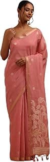 Soch Womens Lavender Chanderi Zari Woven Saree