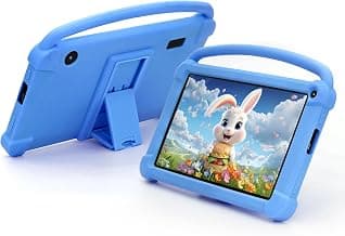 Kids Tablet 7 inch for Boys Girls, Android Tablets for Kids 4GB RAM 32GB ROM Toddler Tablet WIFI Bluetooth Safety Eye IPS Screen Parental Control, Dual Camera Shockproof Case for Educational, Games.