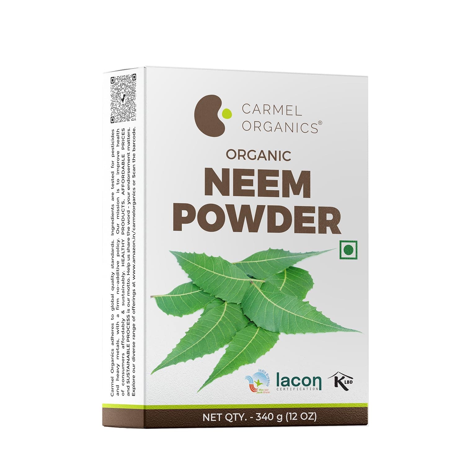 CARMEL ORGANICS Neem Leaves Powder, 340 Grams | Azadirachta Indica Powder | Veppilai, Vepa Aaku, Aryaveppu Ila | Made from Pure Neem Leaves | Preservative-Free, Non-GMO