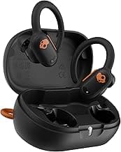 Skullcandy Push ANC Active in Ear Wireless Earbuds – 58Hr Battery + Rapid Charge, Active Noise Cancellation, IP67 Waterproof, Wireless Charging Case, Mic – True Black/Orange