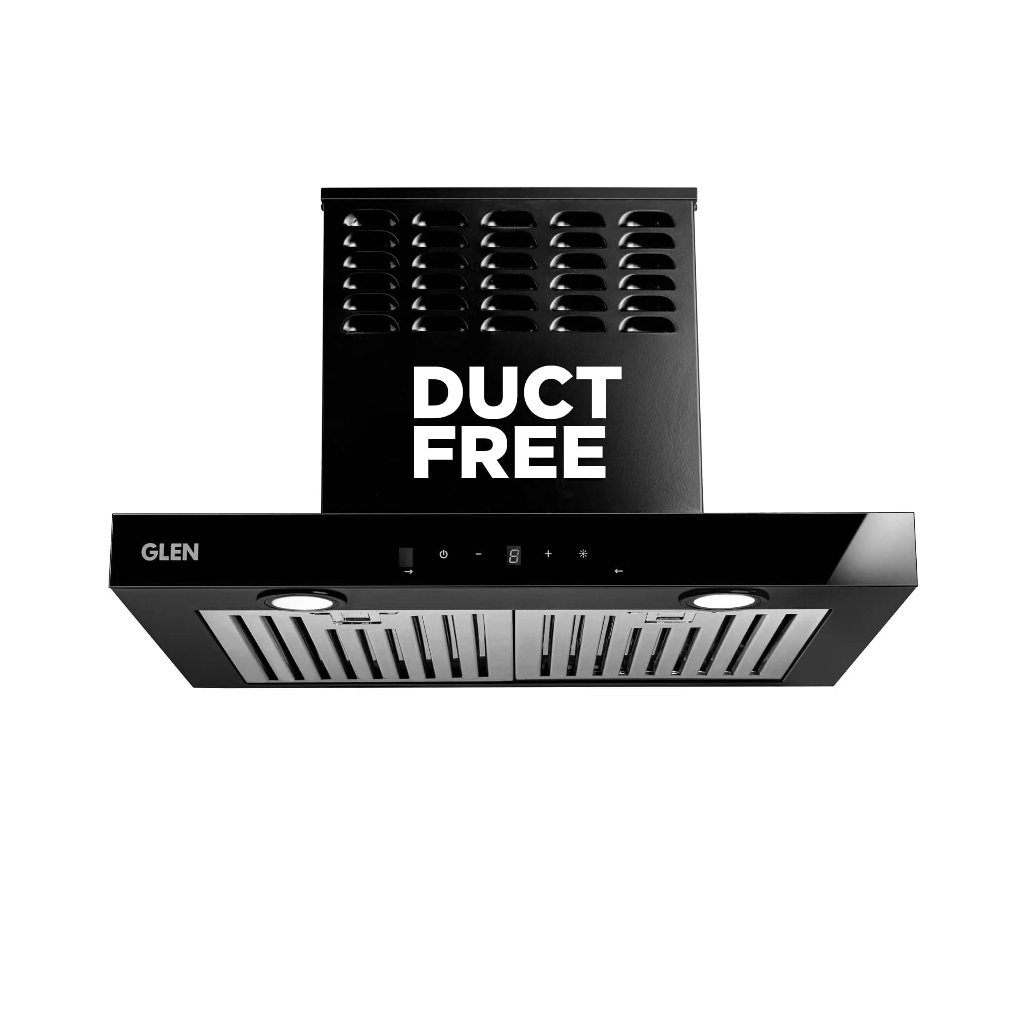 Glen Wall Mounted Ductless Kitchen Chimney 60cm | 1100 CMH | Plug & Play with 2 year comprehensive warranty 7 year on motor | Baffle Filters | 5-way Suction | Touch & Motion Sensor |(CH6052DFMSBFBL60)