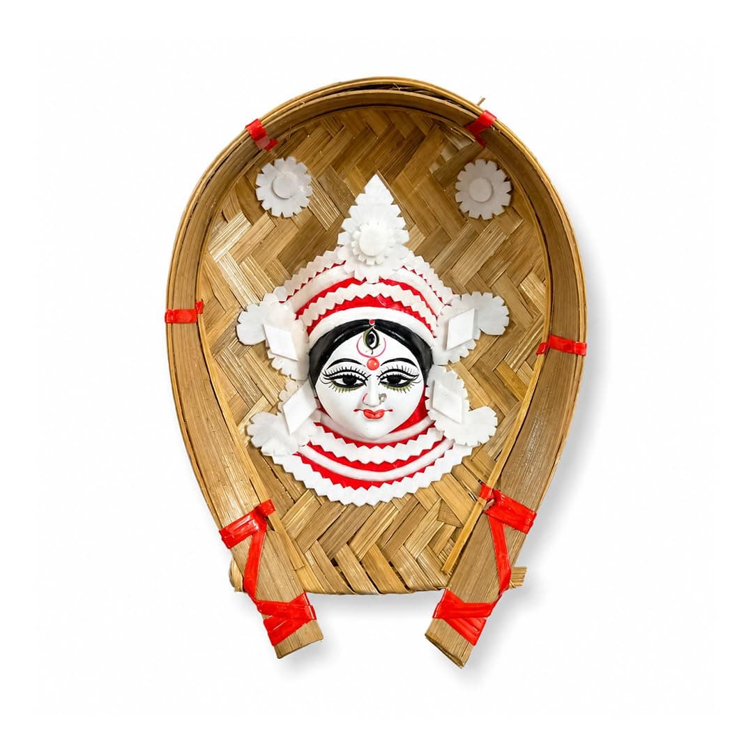 Handcrafted Sholapith Wall Hanging | Traditional Indian Eco-Friendly Home Decor I Sholapith Art | Intricately Designed Bengali Pith Craft for Home & Office Decor (Devi Artistry)