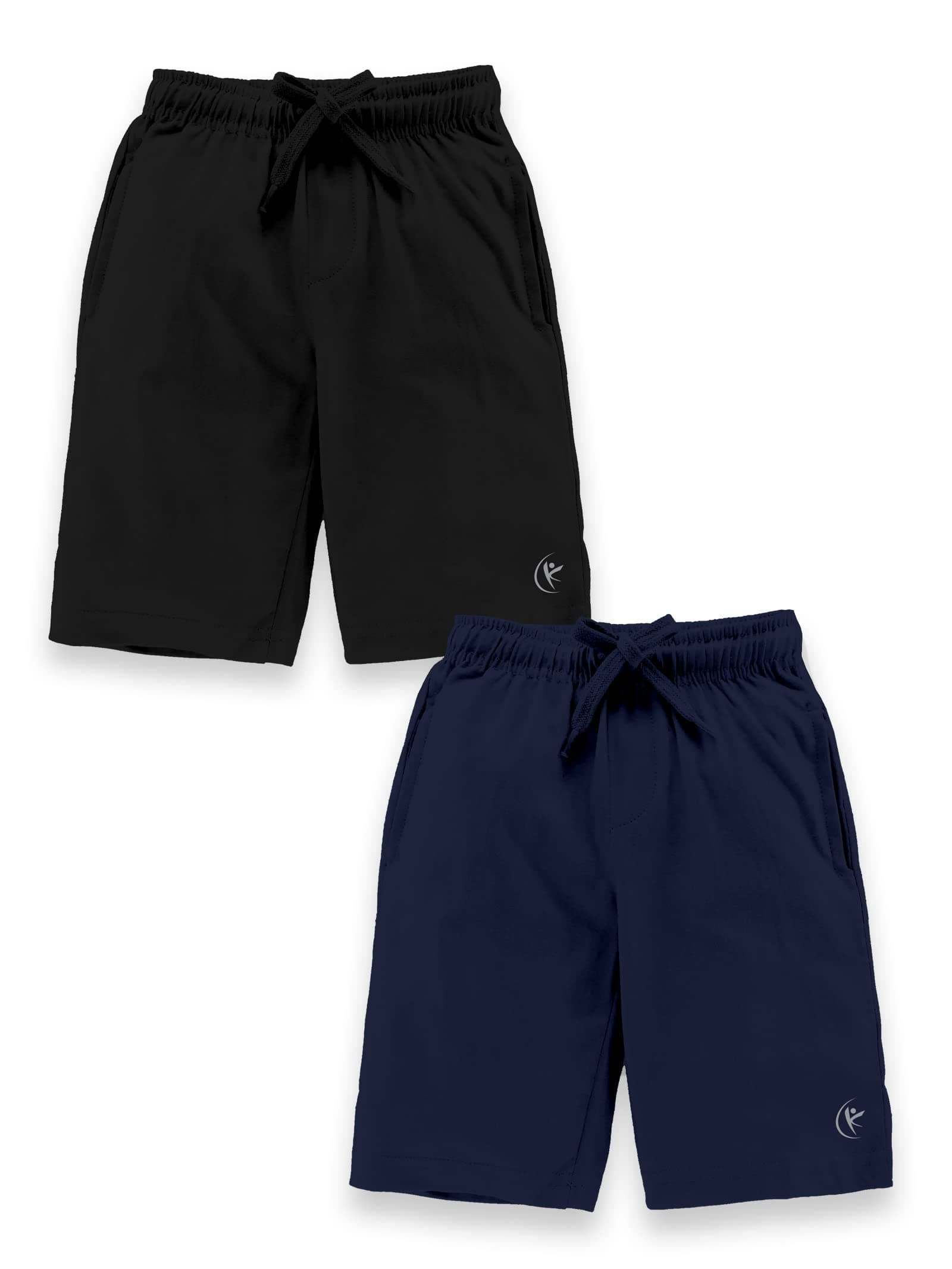 KiddoPanti Boys Solid Knee-Length Basic Short | 100% Cotton Knit Fabric | Comfortable Fit with Elastic Waistband and Functional Drawcord | 2 Front Pockets Half Pant | Boys Shorts