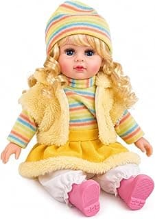 Soft Plush Musical Doll for Kids 40 cm | Battery Operated Talking & Singing Toy | Cute Braided Hair Doll with Colorful Dress | Stuffed Toy for Boys & Girls | Birthday Gift (Color & Dress May Vary)