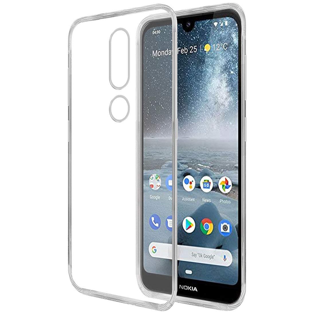 Amazon Brand - Solimo Mobile Cover for Nokia 4.2 (Soft & Flexible Back Case), Transparent