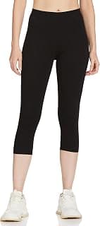 Max Women's Skinny Fit Mid Rise Solid Elasticated Waist Capri Leggings
