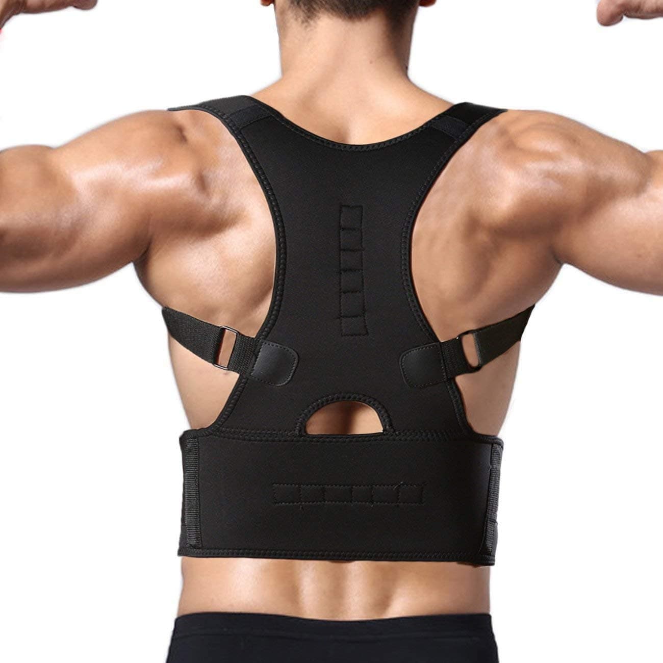 WIDE MART Corrector Shoulder Magnetic Back Support Belt Posture Corrector Therapy Shoulder Belt for Upper Back Pain Relief for Men and Women