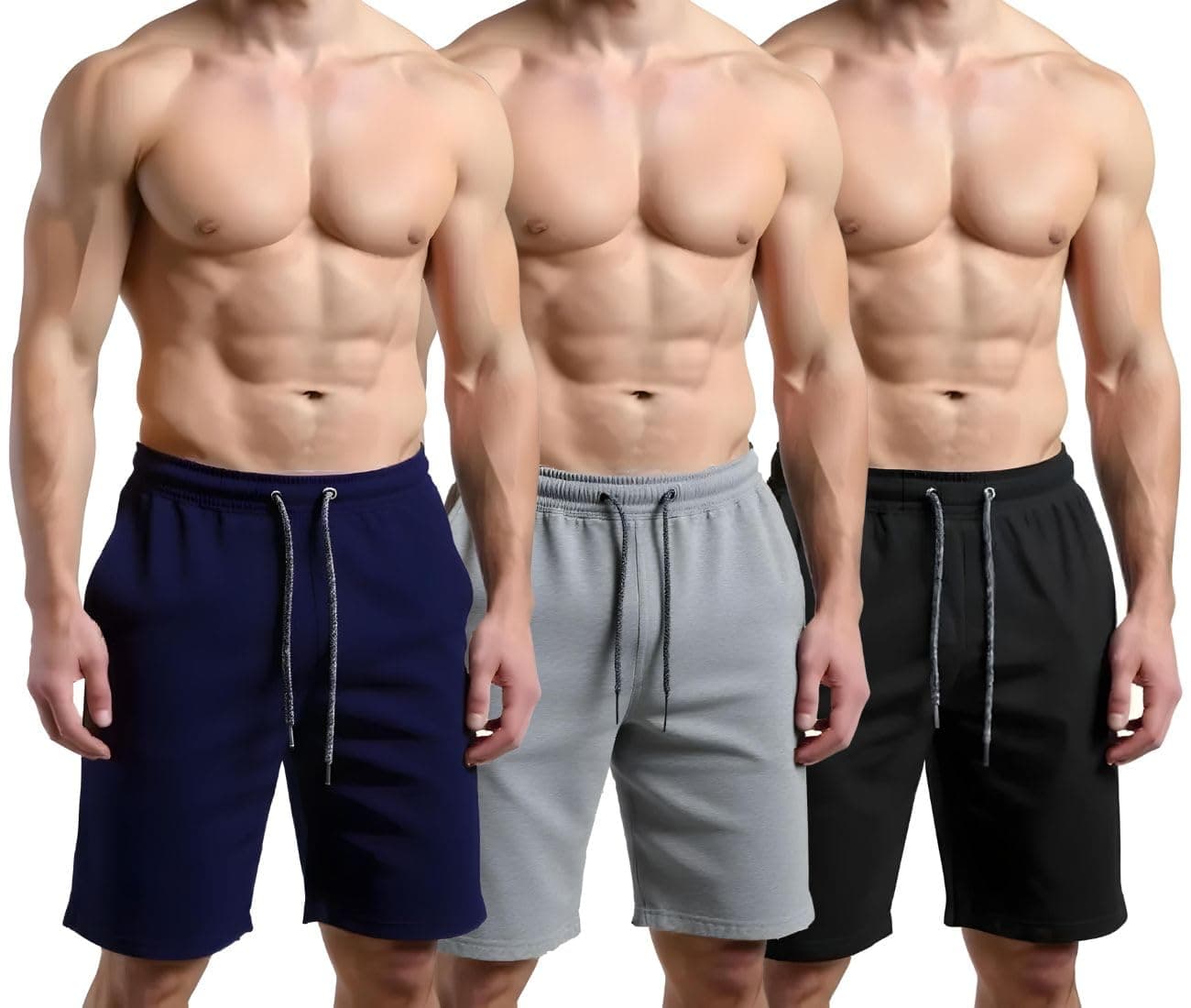 boffi ... 100% Cotton CASUEL Men's Sporty All USE Shorts,Comfort,Sporty,Running,Yoga 3 Colour Pack of 3