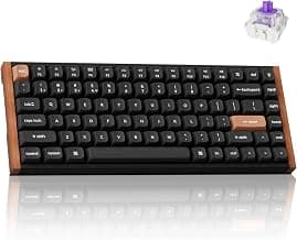 Keychron K2 HE Rapid Trigger Wireless Custom Mechanical Keyboard with Hall Effect Gateron Double-Rail Magnetic Switch, QMK 2.4 GHz Bluetooth 5.2 RGB Compatible with Mac Windows Linux (Aluminum + Wood)