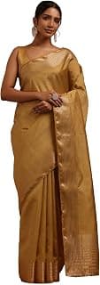 Soch Womens Art Silk Solid Saree With Zari Woven Border And Pallu