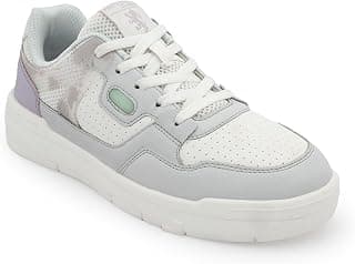 Red Tape Women's Sneakers White Lilac Pu TPU Round Toe Lace-Up