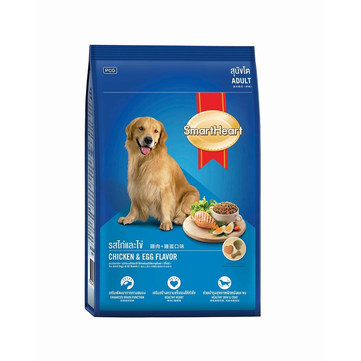 Smart Heart Chicken and Egg Flavor Pellet Adult Dog Food (10 Per Extra, 20 Kg)