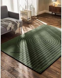 This Classic Design is complemented by a Textural Cut and Loop Finish That Gives it a Unique NZ Wool Hand-Tufted Carpets Looks 3x5 Feet