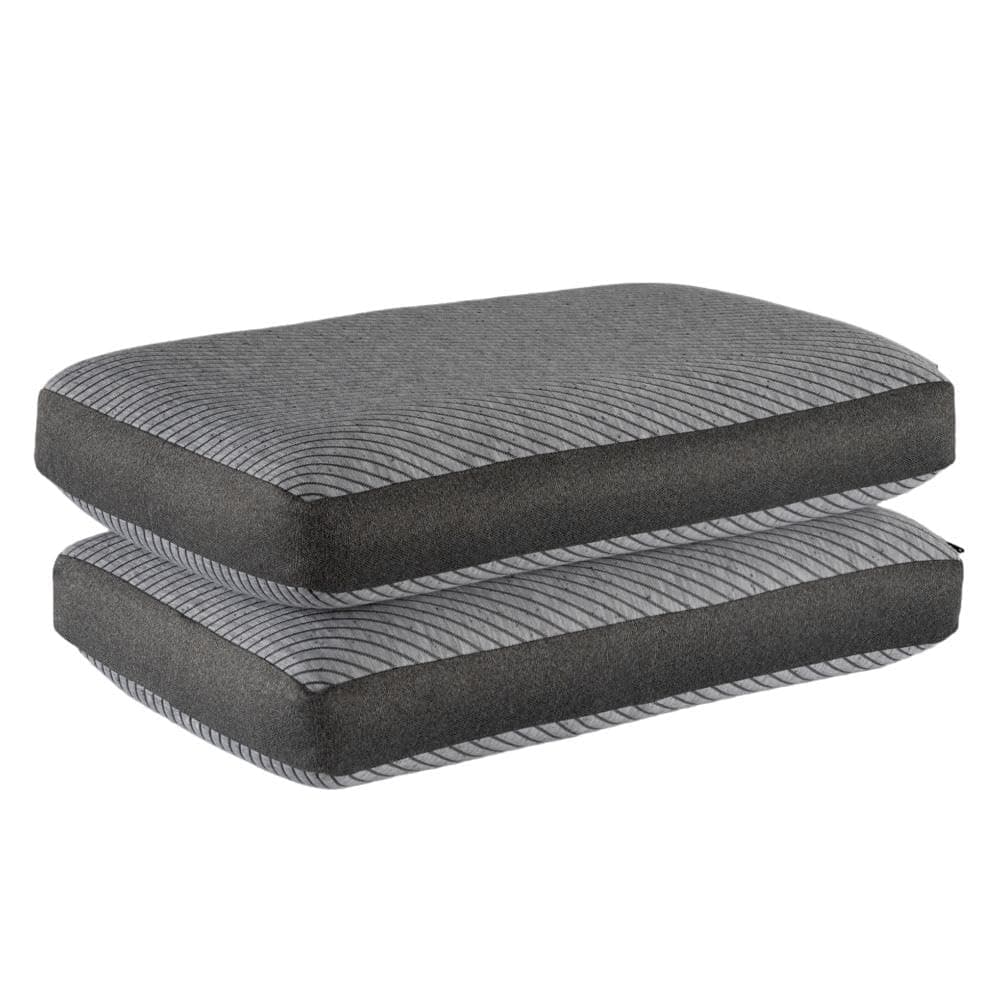 Wakefit Memory Foam Pillow | 1 Year Warranty | Orthopedic Pillows for Neck Pain, Pillow Memory Foam, Memory Pillow for Sleeping, Memory Foam Pillows (21 x 15 x 5 Inch, Set of 2 - Light Grey)