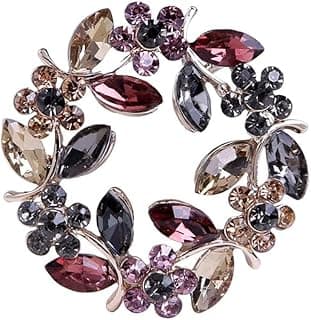 Retro crystal flower brooch for women's personality and temperament, jacket, cardigan, brooch, fashionable and exquisite pin