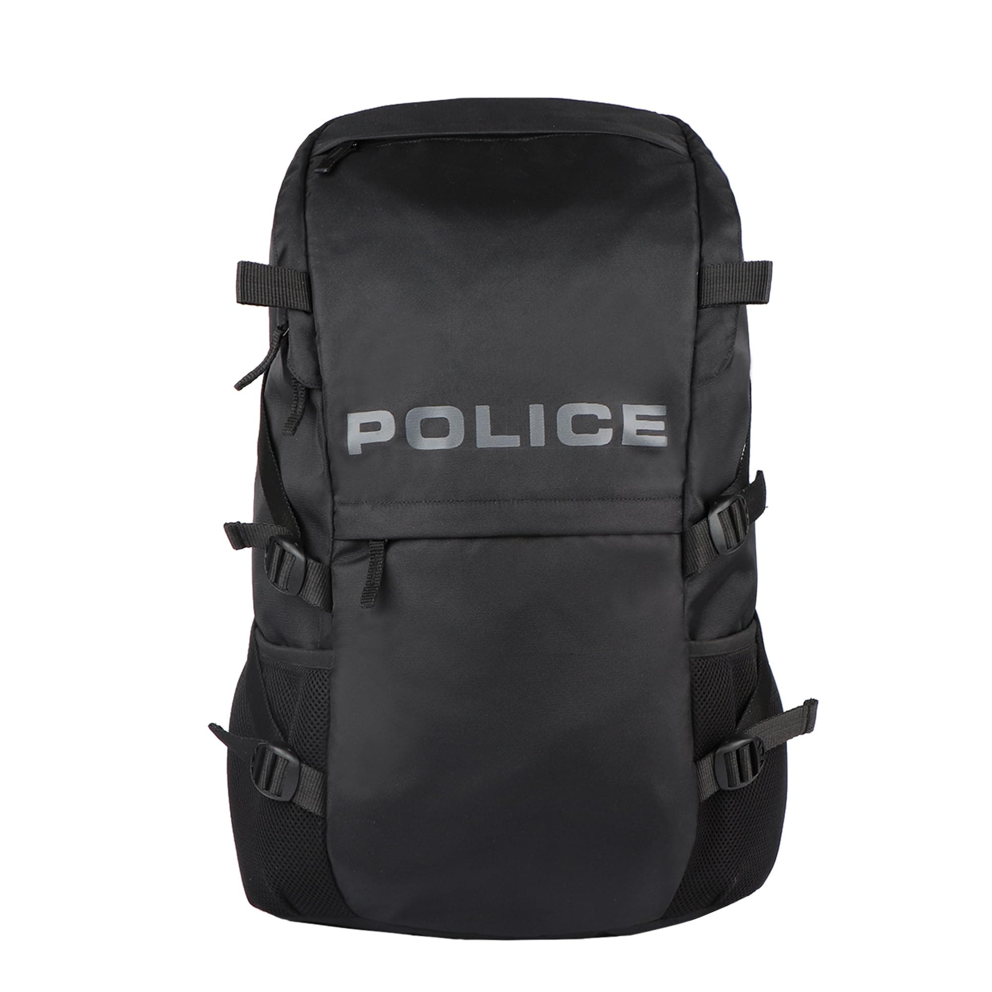 Police Walt Laptop Backpack Business Office College Travel Bags for Men Fits Up to 15 inch Laptop Notebook - Black