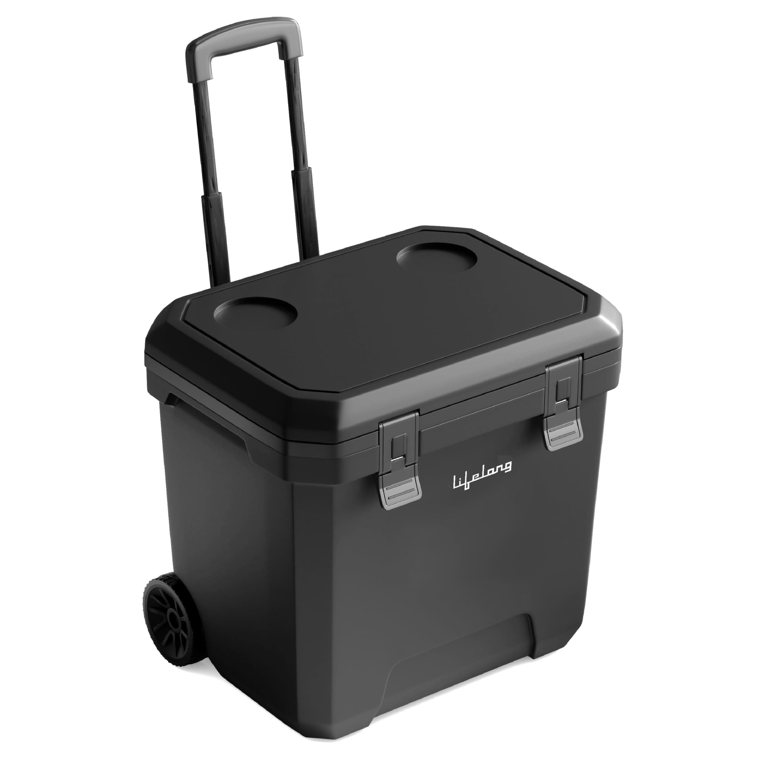 Lifelong 38L Insulated Chiller Ice Box with Wheels | Standard Size Cooler for Travel, Parties, Bar, Medical Use | Keeps Ice Cubes & Drinks Cold for 72-80 Hours | Fully Insulated Lid & Body | BPA-Free