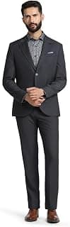 Blackberrys Men Vertical Stripes Slim Fit Navy Suit