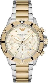 Emporio Armani(エンポリオアルマーニ) Stainless Steel Analog Beige Dial Men's Watch AR-11606