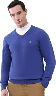 Monte Carlo Men's Smart Fit Pullover | V Neck Solid Design | Full Sleeves Pull On | Stylish Warm Winter Fashion Sweater | Winter Sweater for Men's