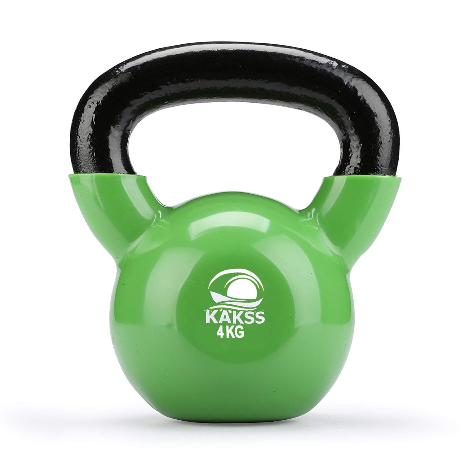 Kakss Vinyl half coating Kettle Bell for Gym & Workout (4 KG (Green)