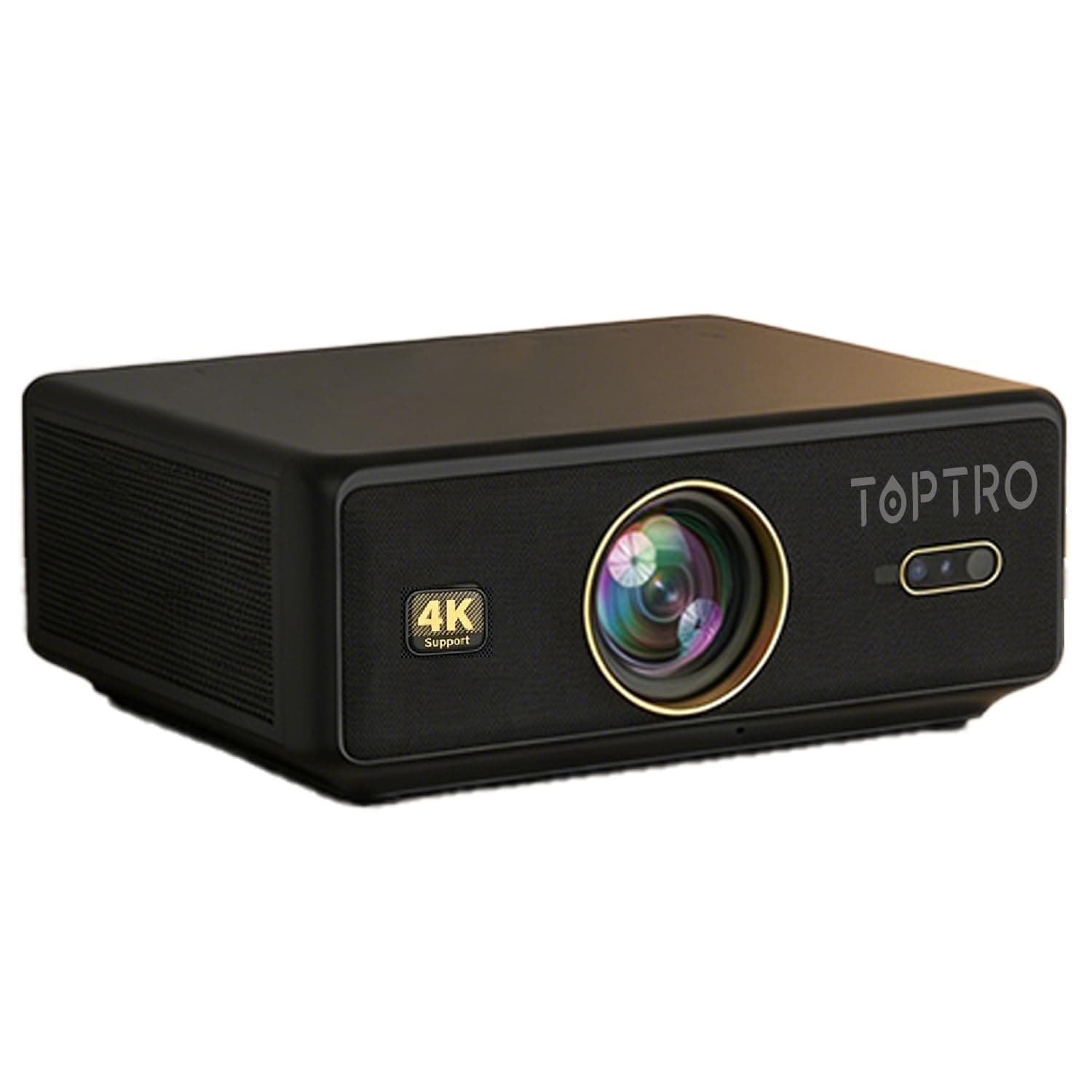 (4K HDR10, 30000 Lumen, HDMI ARC) TOPTRO Legend Gold Pro Projector 4K Ultra HD, Fully Sealed, AI Auto Focus, YouTube Hotstar Prime Net - Flix, Android 3G 32G, 2500 ANSI 1080p Native Mini LED Projector