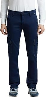 Pepe Jeans Men's Cargo Jeans for Men | Mid Rise | Straight Fit | Stretchable Fabric | Utility Pants with 7 Pockets | Cotton Cargo Pants