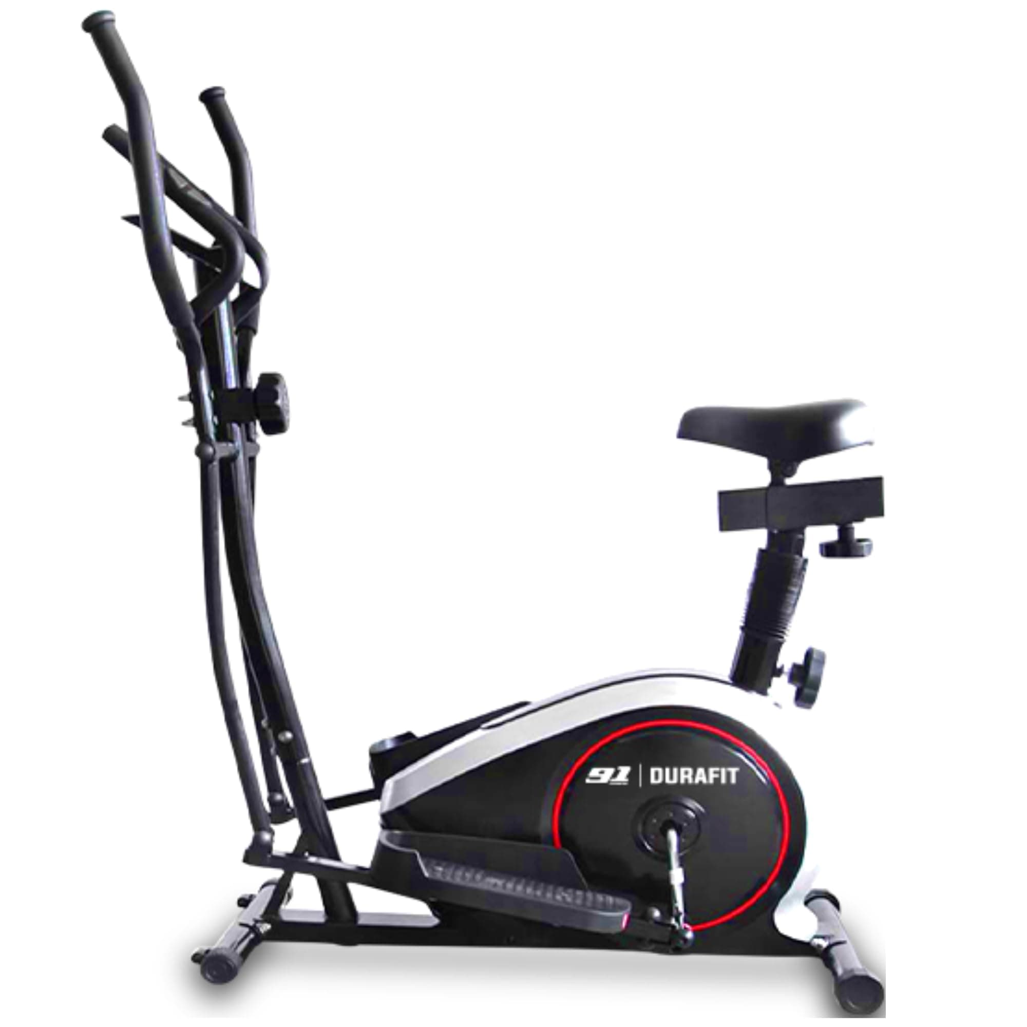 Durafit91™ Waltz Elliptical Cross Trainer |7 Kg Flywheel | 8 Levels Magnetic Adjustable Resistance| Adjustable Seat | Max User Weight 120 Kg | LCD Display