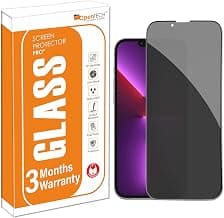 OpenTech® Privacy Tempered Glass Screen Protector Compatible for iPhone 13/13 Pro / 14 / 16e / 17e (6.1 Inches) with Edge to Edge Coverage and Easy Installation kit