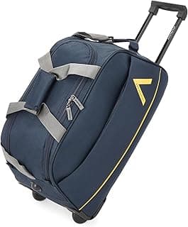 Aristocrat Cadet Polyester 62 Cms Wheel Travel Duffle Bag (Blue), W-30 CM