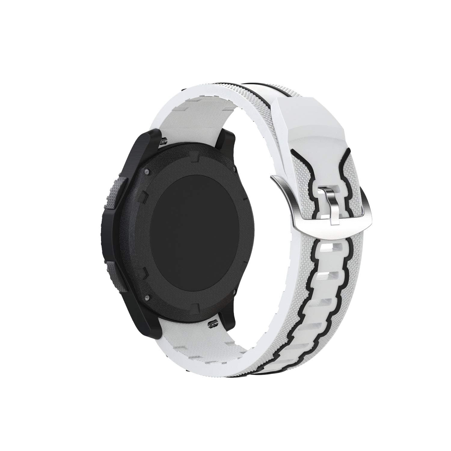 OBOE Silicone ECG Sports Style Smart Watch Replacement Band 22mm Universal Strap Compatible With Amazfit Pace/Stratos/Samsung Gear S3 Classic/Frontier (White)