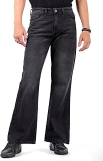 The Indian Garage Co Men Bootcut Loose Fit Solid Mid-Rise Jeans