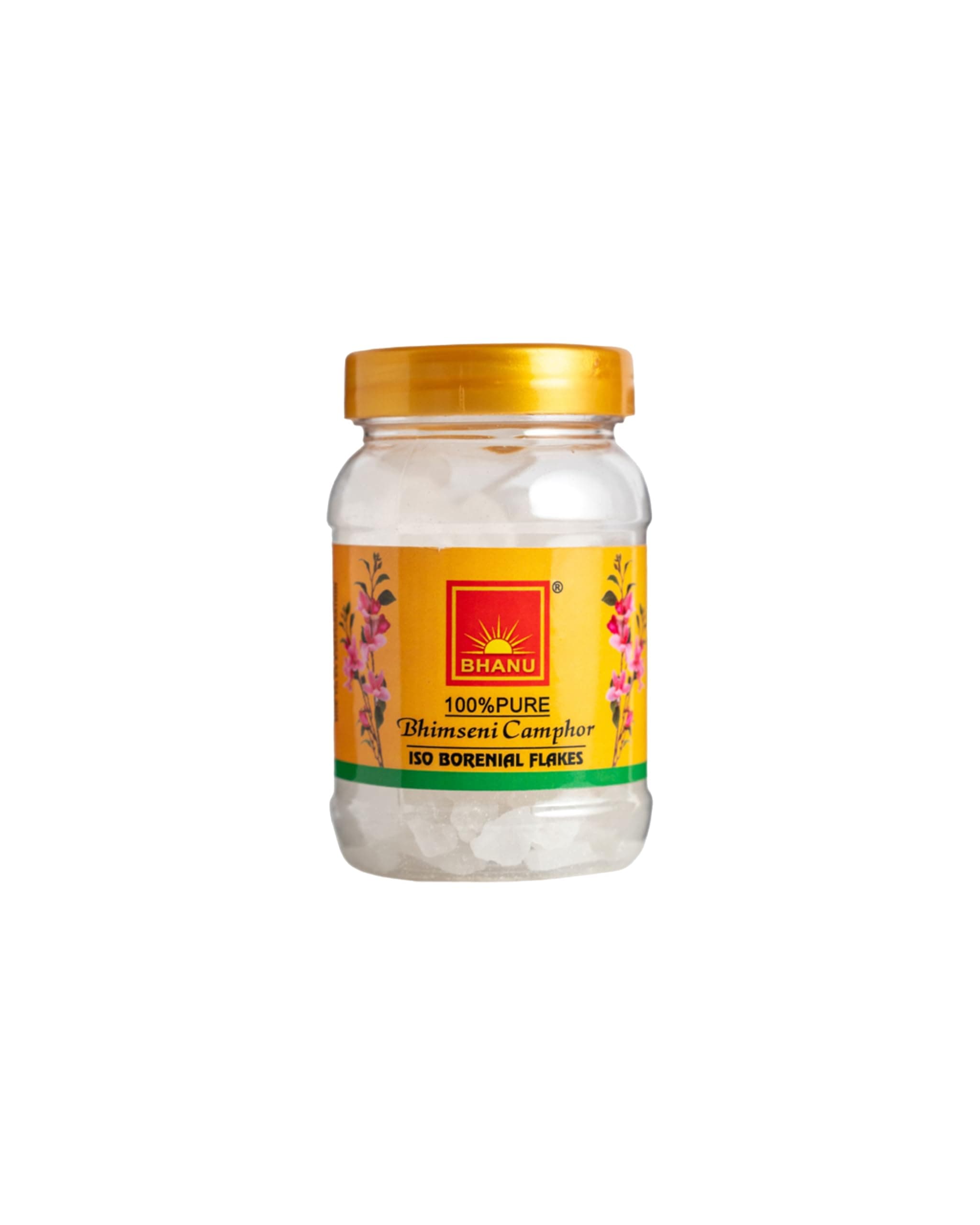 BHANU 500g Pure and Original Bhimseni Camphor Jar | Refreshing Fragrance Aromatic Kapooram | Diffuser Camphor for Pooja, Hawan | Zero Residue Aarti Kapoor
